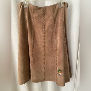 Unique Taupe Leather skirt. Sz 10p